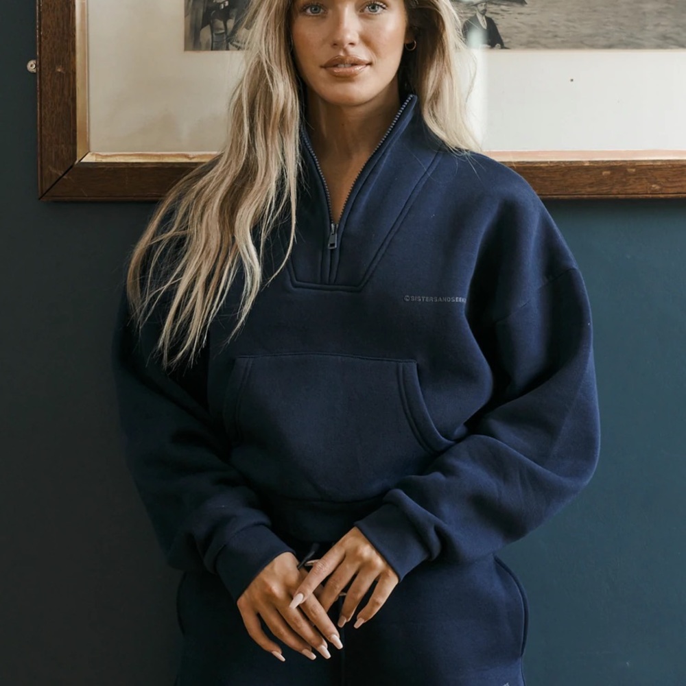 Women's Navy Quarter-Zip Pullover